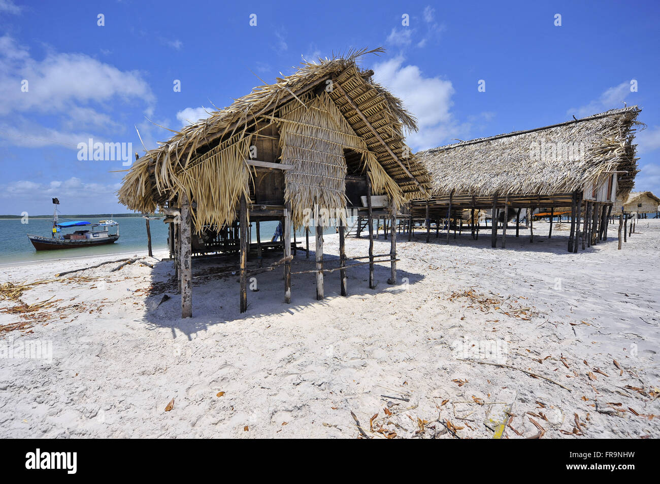 Pfahlbauten verwendet von den Fischern im Bezirk Bela Vista im Amazonas-Gebiet Stockfoto