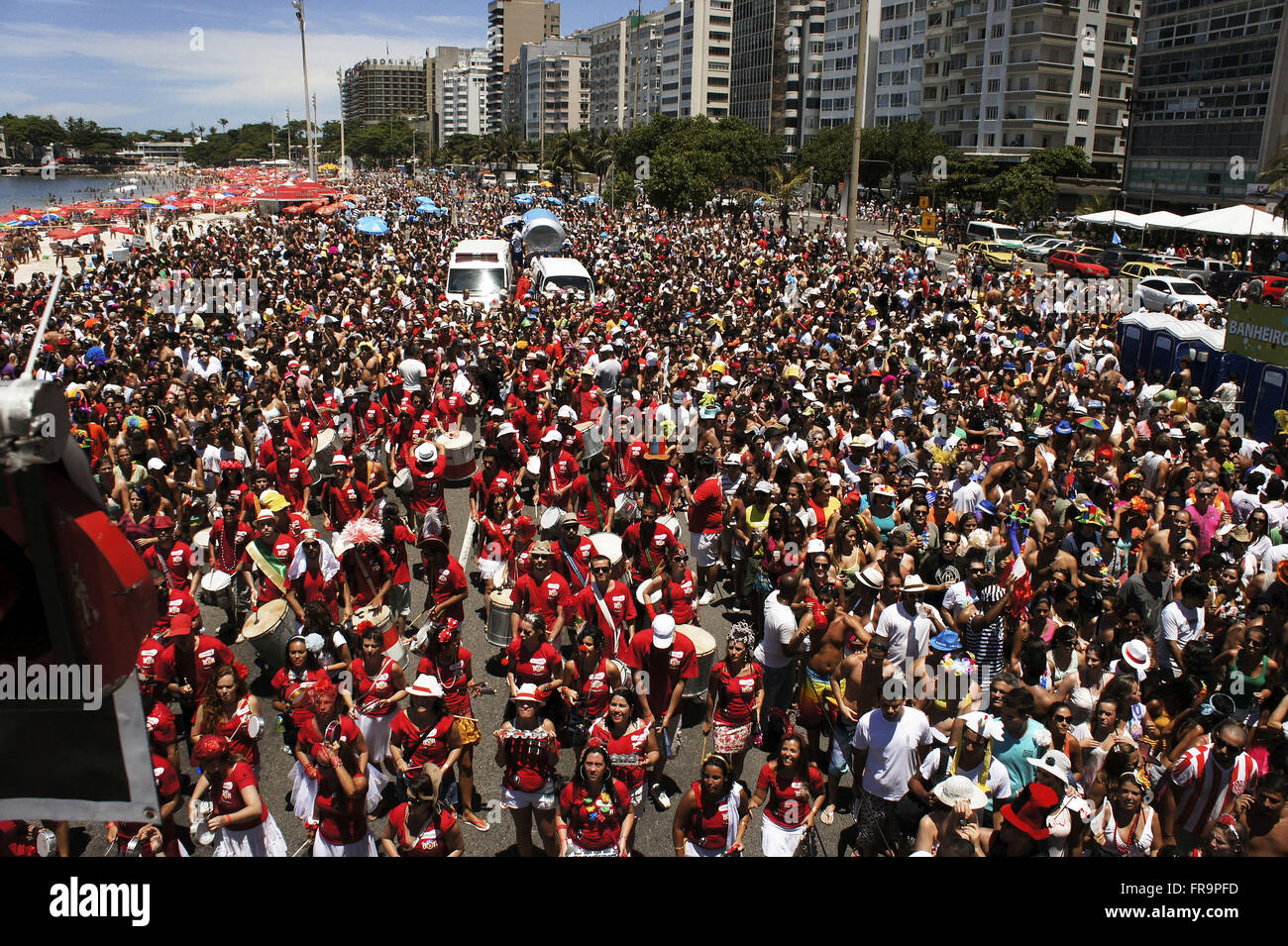 Block begeistert das Publikum nach der 9 an der Copacabana Stockfoto