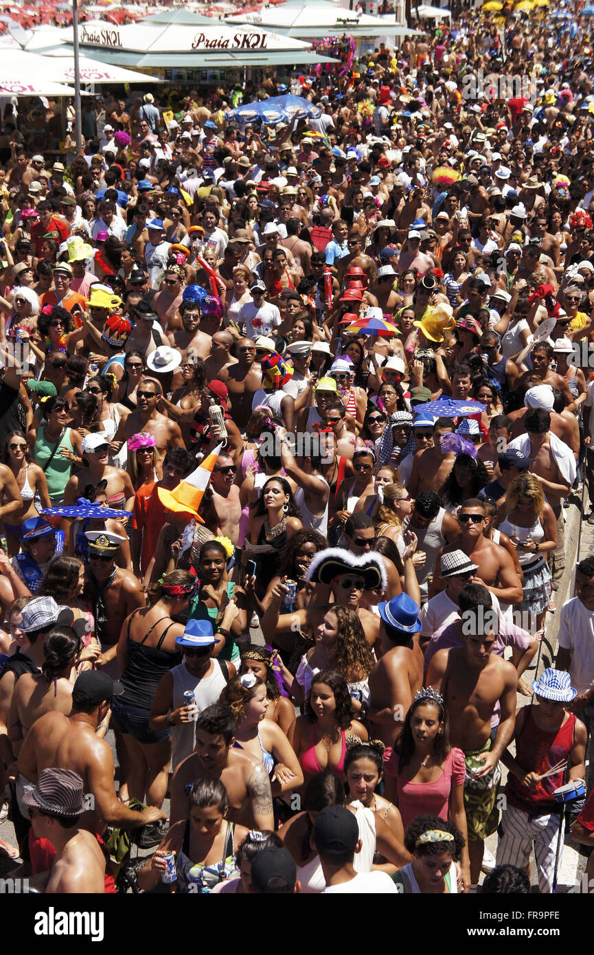 Block begeistert das Publikum nach der 9 an der Copacabana Stockfoto
