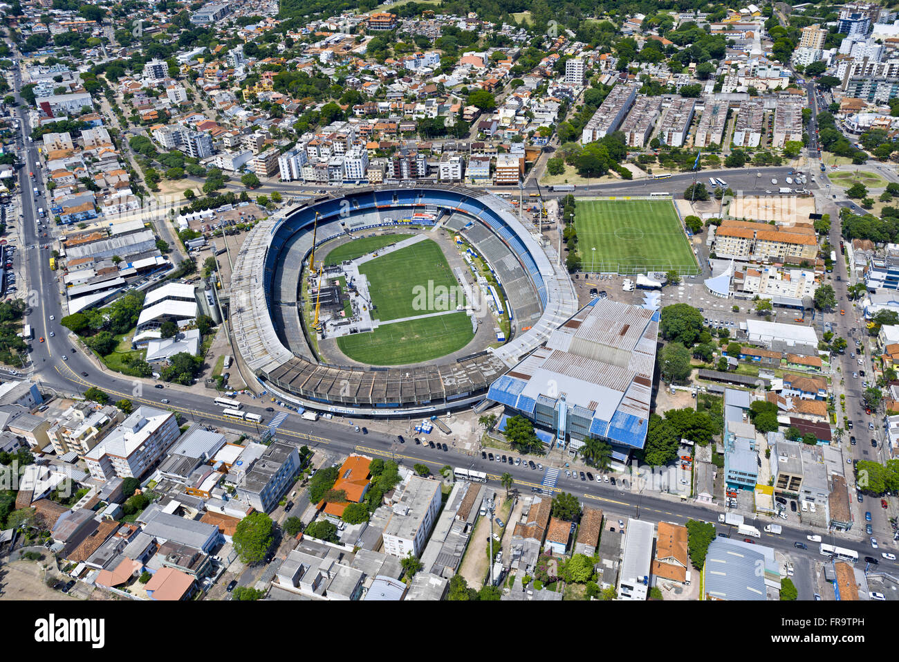 Luftbild von der Estadio Olimpico monumentale Gremio Foot-Ball Porto Alegrense Stockfoto