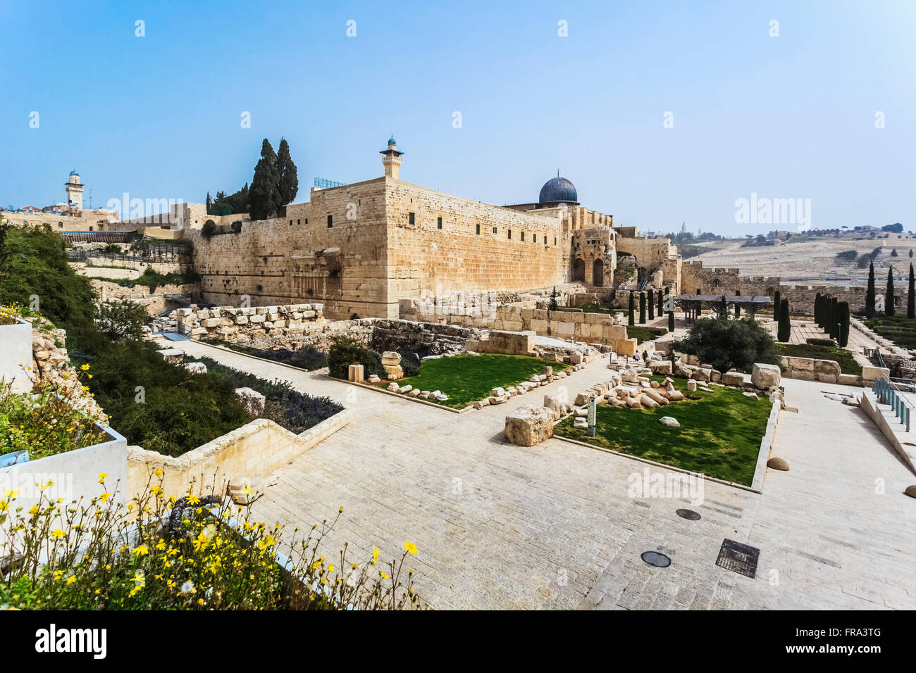 Das heutige Foto ist Nordosten Blick auf den Tempelberg-Bereich; Jerusalem, Israel Stockfoto