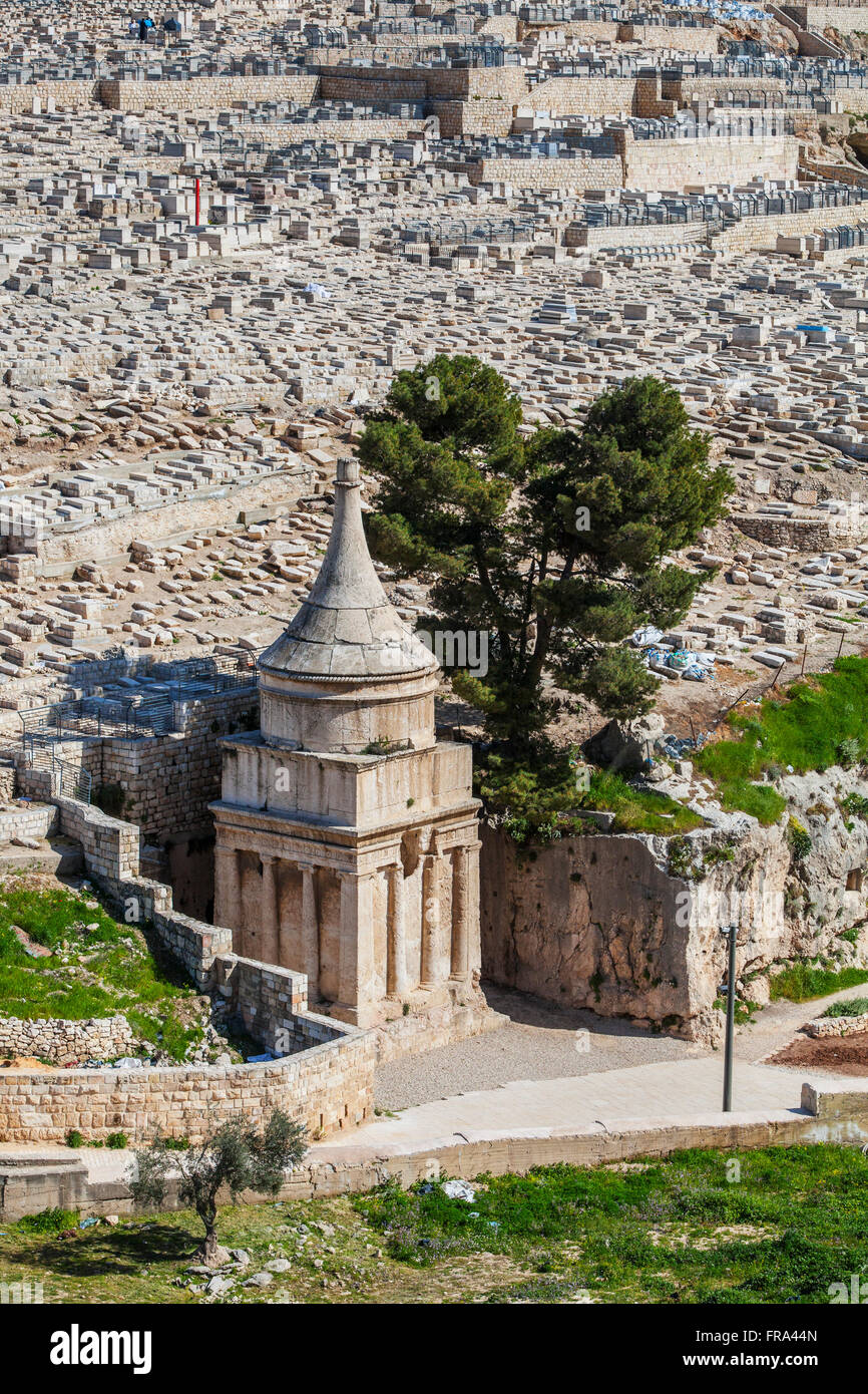 Grabmal des Absalom; Jerusalem, Israel Stockfoto