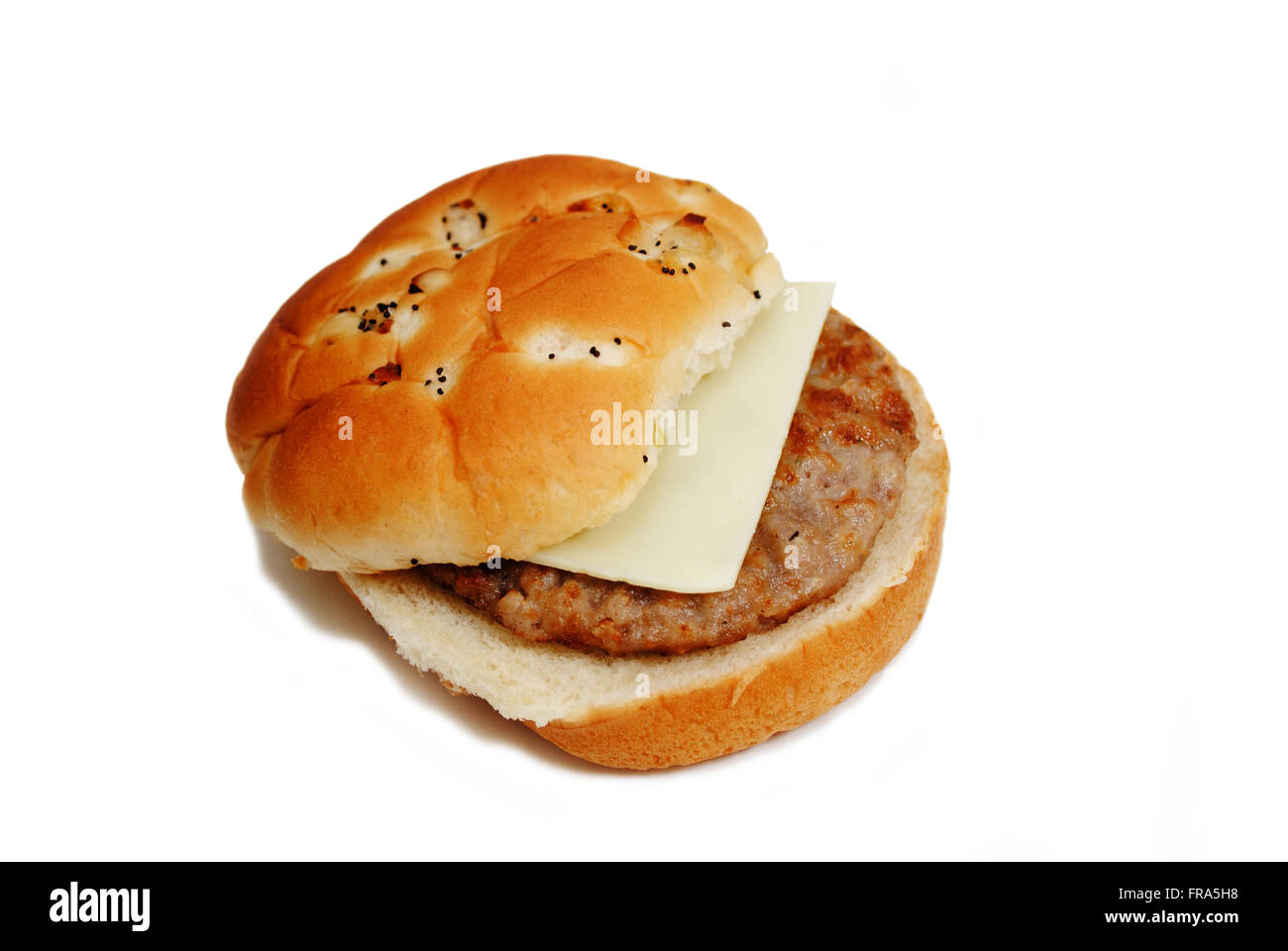 Eine Fast-Food-Wurst Sandwich verzehrfertige Stockfoto