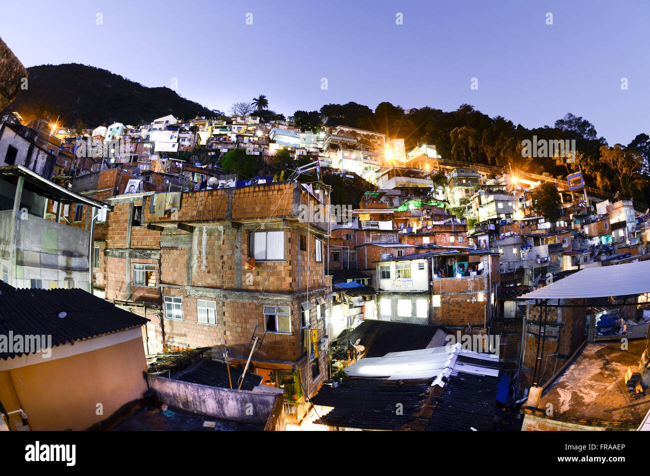 Santa Marta-Community bei Santa Marta - Botafogo Nachbarschaft - Südseite Stockfoto