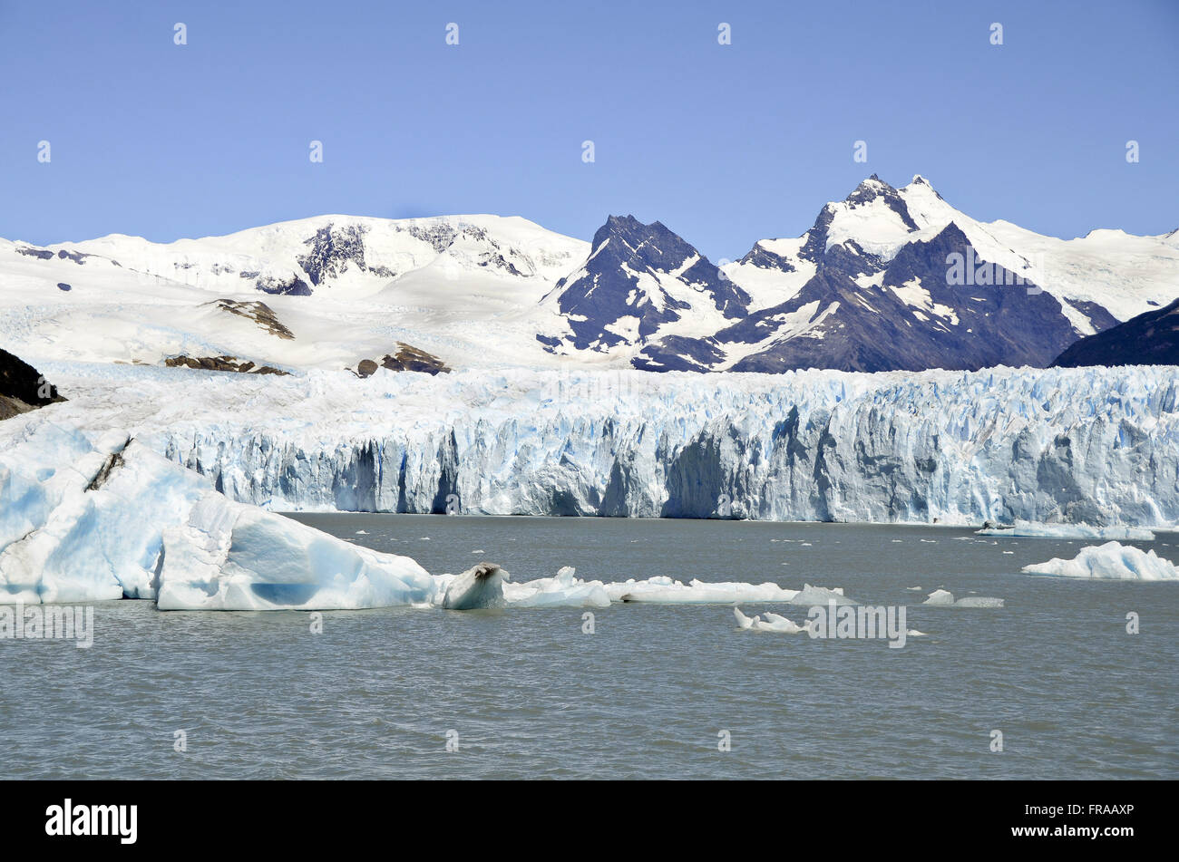 Landschaft von der Südseite des Perito-Moreno-Gletscher - Parque Nacional Los Glaciares Stockfoto