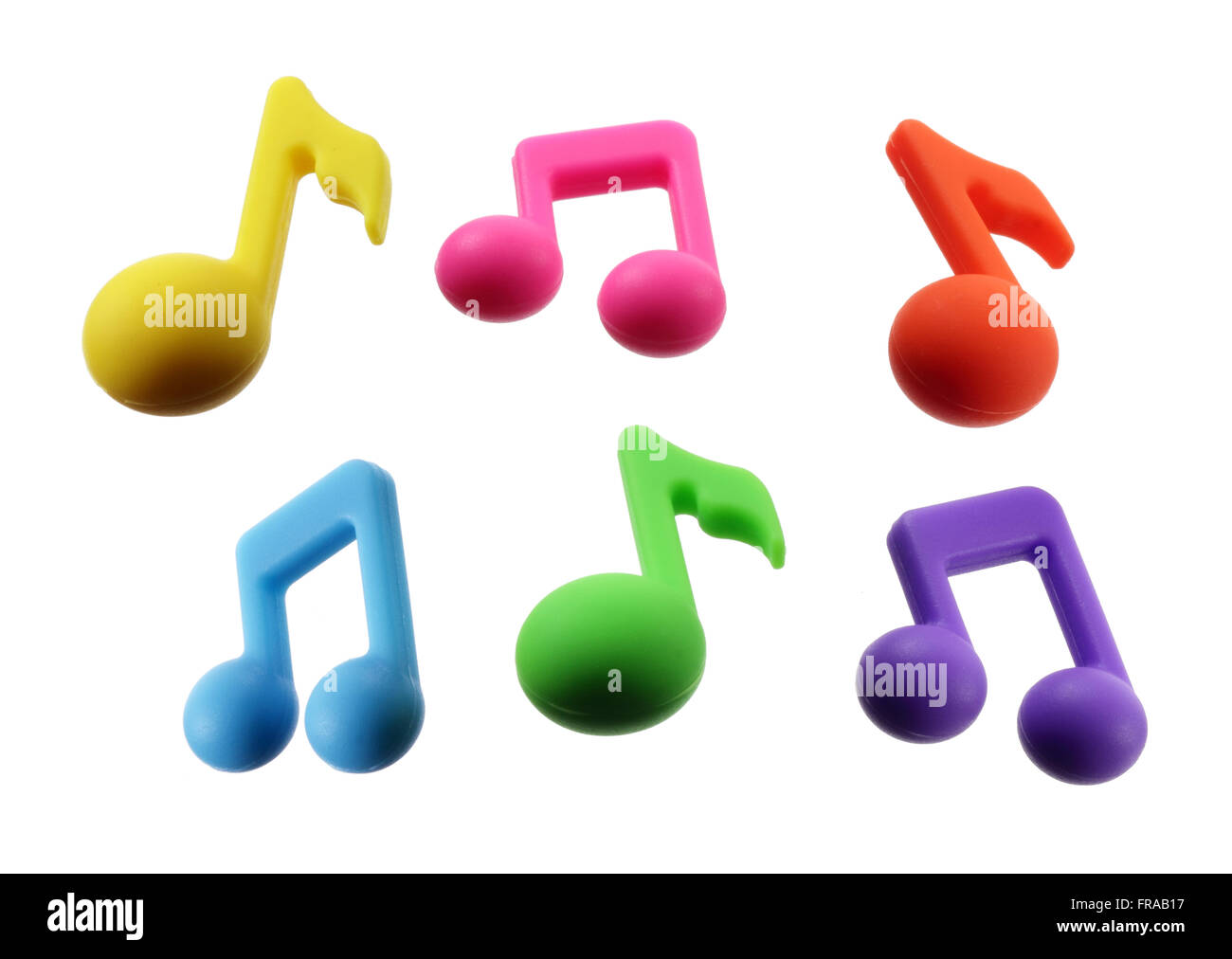 Kunststoff Musiknoten Stockfoto