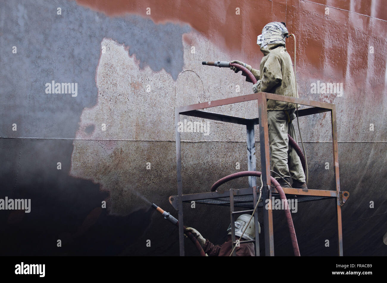 Raven Schiff im Umbau auf das Schwimmdock Admiral alexandrinischen - Bau Enavi / Worf Stockfoto