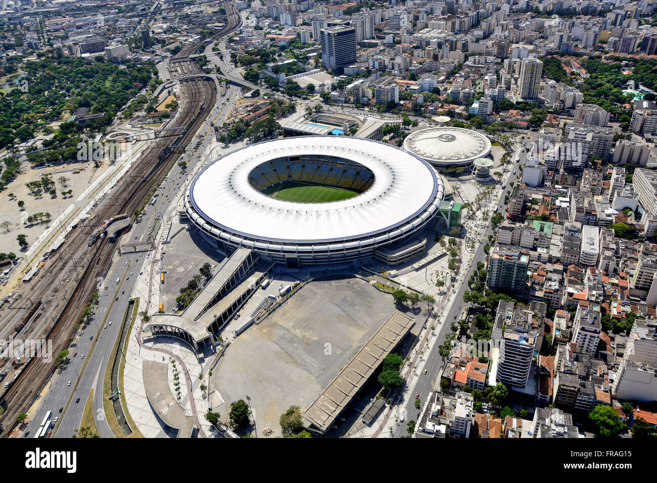 Sport Komplex Leichtathletik Stadion Maracana mit Celio Barros, Maracana und Maracanazinho Stockfoto