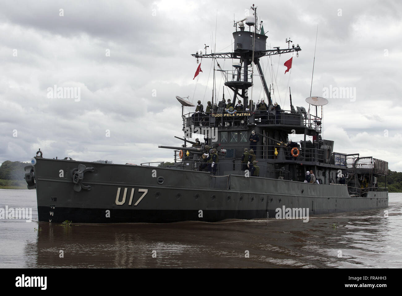 Marine Patrouillenschiff Monitor in Parnaiba U17 Marine in Brasilien Stockfoto