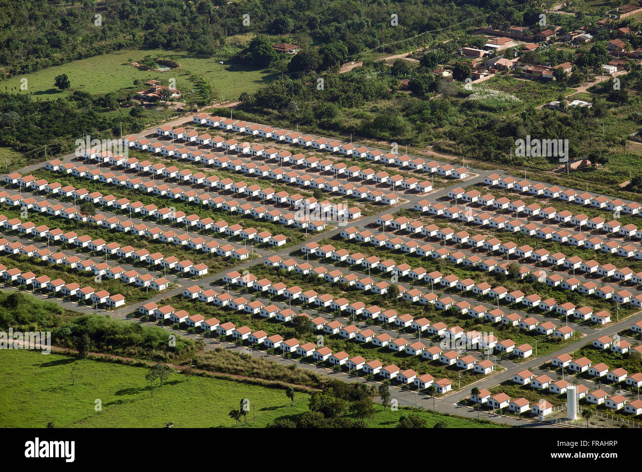 Luftaufnahme des Wohnbaus Minha Casa Minha Vida Stockfoto