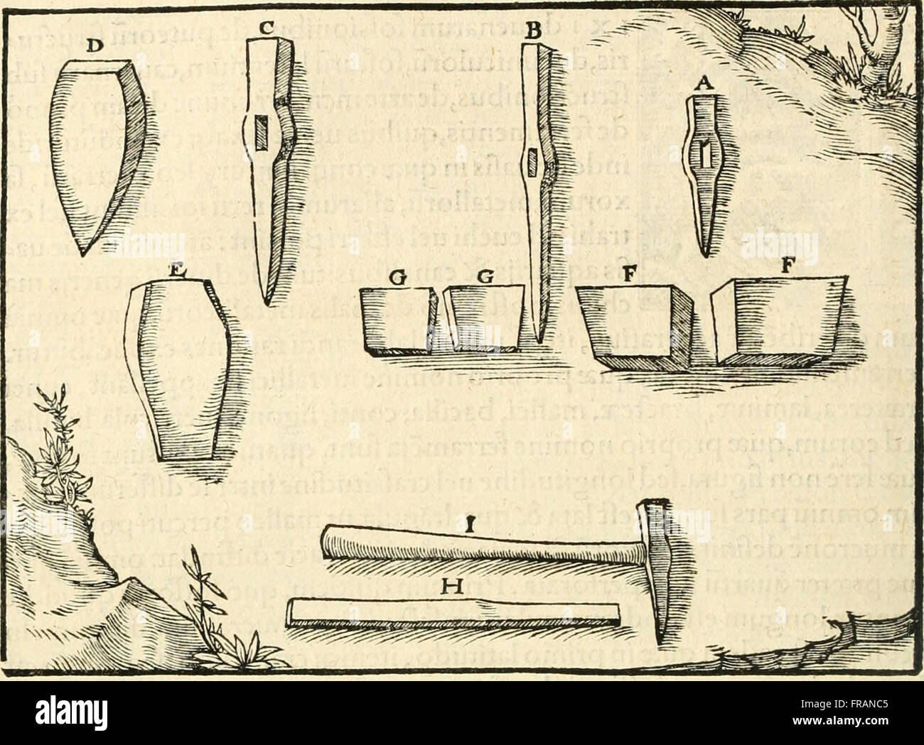 Georgii Agricolae De re Metallica Libri XII. Qvibus Officia, Instrumenta, Machinae, Ac Omnia Deni Ad Metallicam Spectantia, non Modo luculentissimC3A8 Describuntur, Sed und pro Bildnisse, Suis Locis Stockfoto