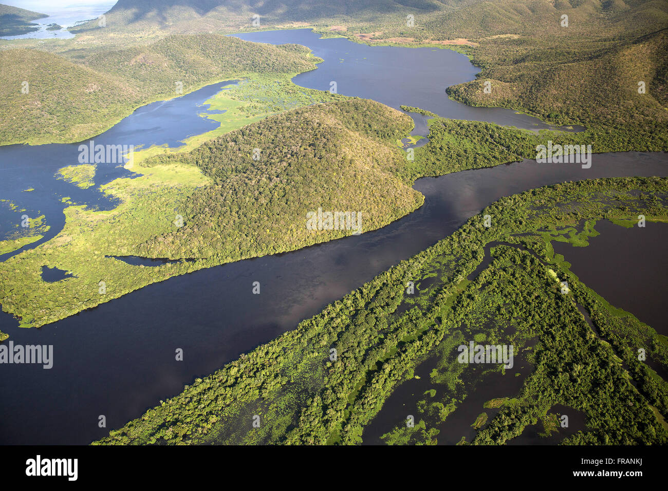 Luftaufnahme des PRNP Eliezer Batista auf dem rechten Ufer des Flusses Paraguay Stockfoto