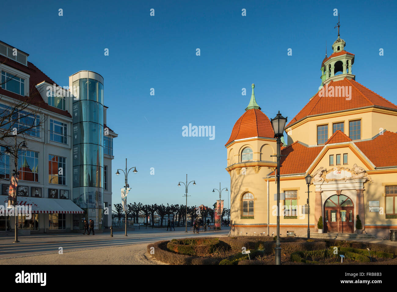 Sonnigen Winternachmittag Rheumatologie Hospital in Sopot, Polen. Stockfoto