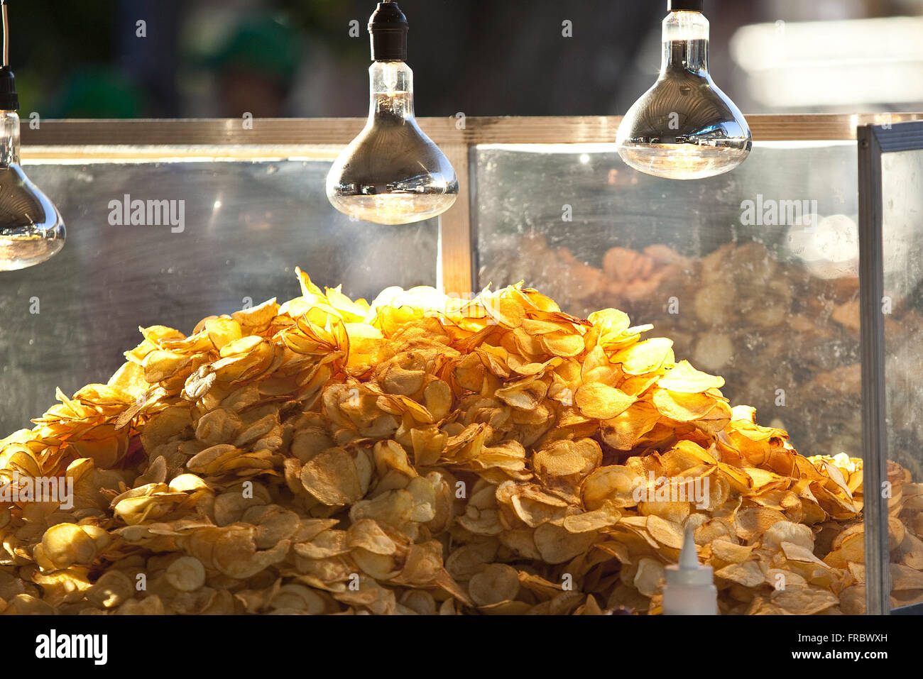 Verkauf von Pommes frites Stockfoto