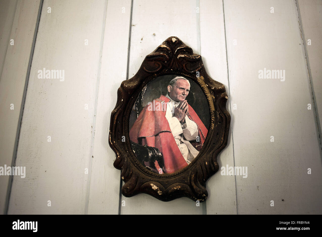 Innenansicht des Hauses der ukrainischen Nachkommen von Einwanderern aus dem Landkreis Caete Stockfoto