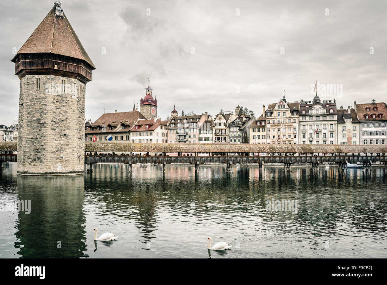 Kappelbrücke in Luzern (Kapellbrücke) Stockfoto