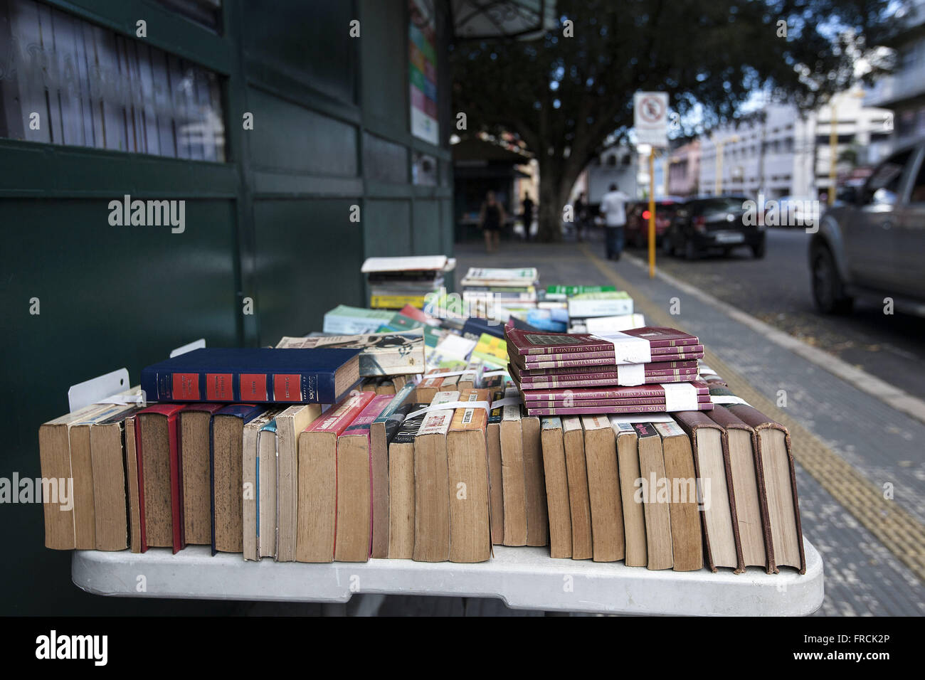 Venda de Livros Usados Em Banca Na Praça Heliodóro Balbi Stockfoto