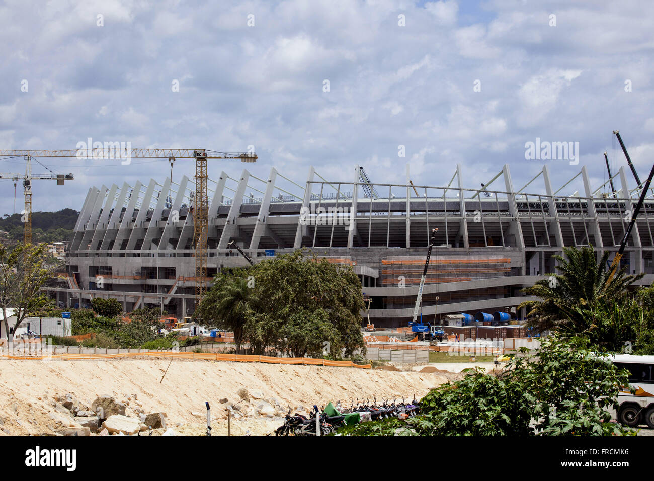 Arbeit der Bau des Stadions Arena Pernambuco Itaipava Stockfoto