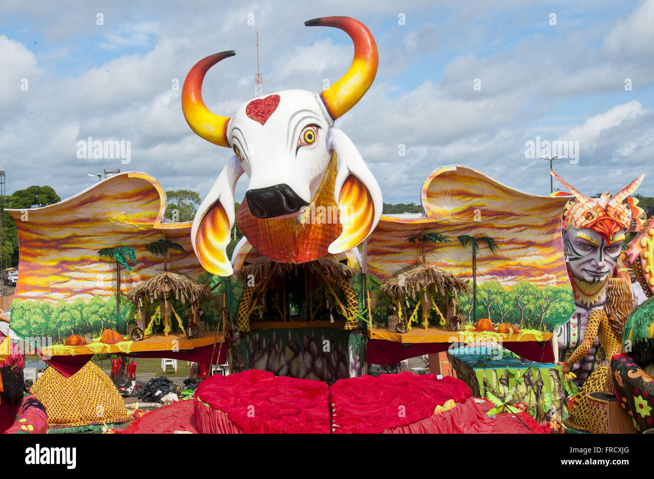 Garantierte Steuern vor der Präsentation - Folklore Festival Parintins Stockfoto