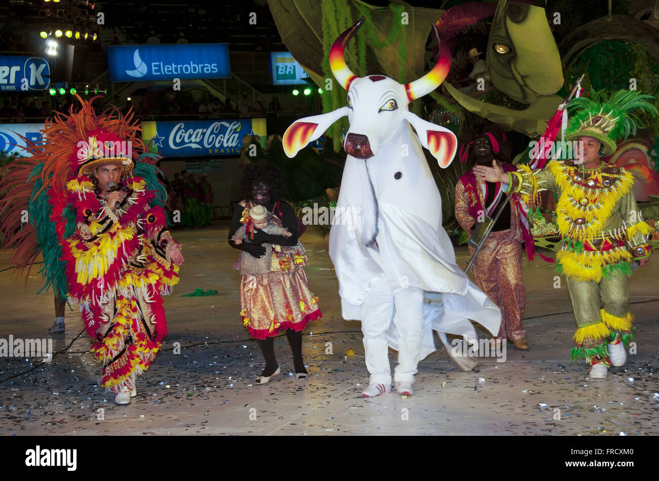 Parintins Folklore-Festival - Boi garantiert Stockfoto