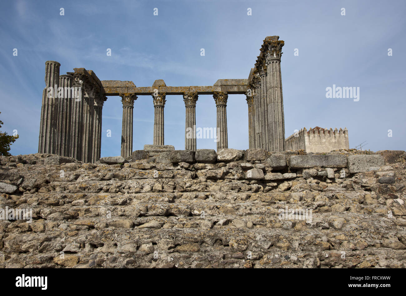 Römische Tempel der Diana Temple-erste Jahrhundert im historischen Zentrum von Evora Stockfoto