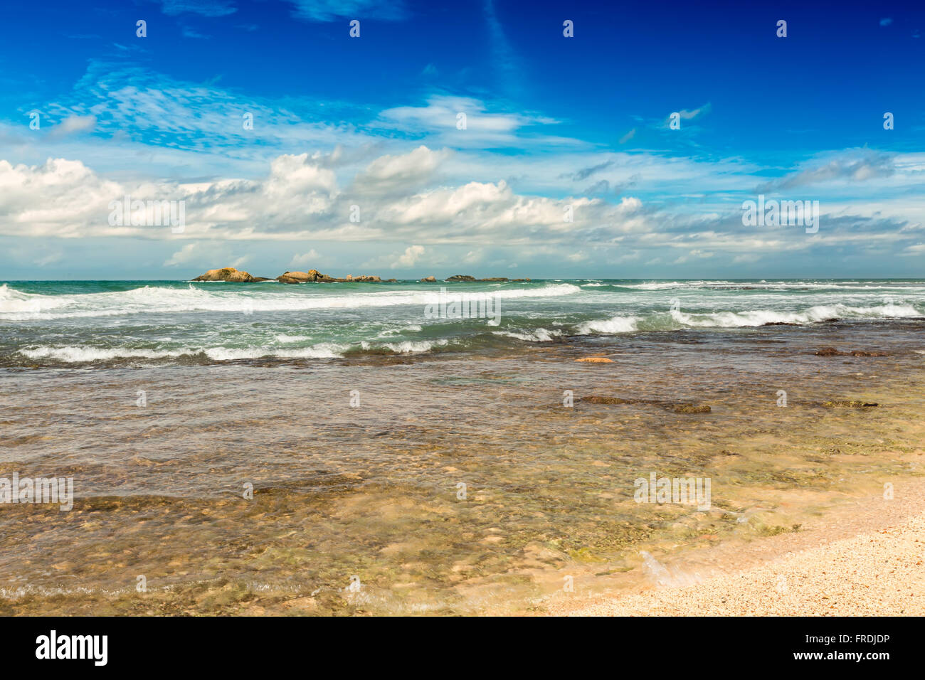 Blick auf den Indischen Ozean. Panorama Stockfoto
