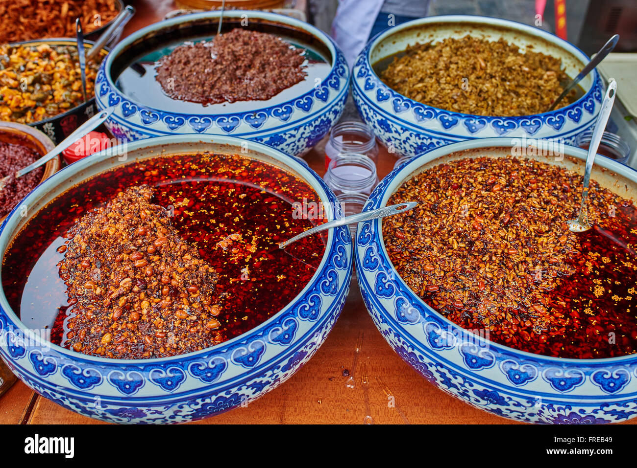 traditionelle würzige Nahrung Sichuan-Küche Sichuan China Stockfoto