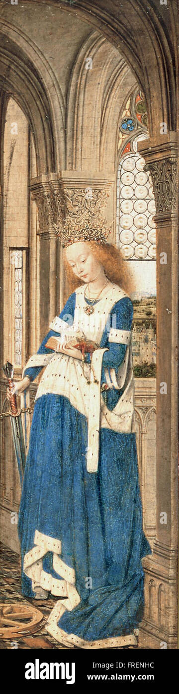 Jan Van Eyck-  Triptychon der Maria mit Kind, St. Michael Stockfoto