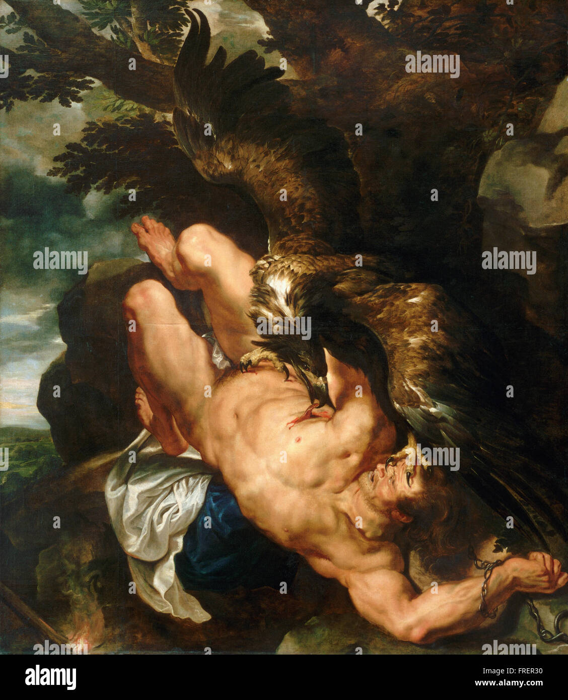Rubens, Flämisch (aktive Italien, Antwerpen und England) - Prometheus gebunden Stockfoto
