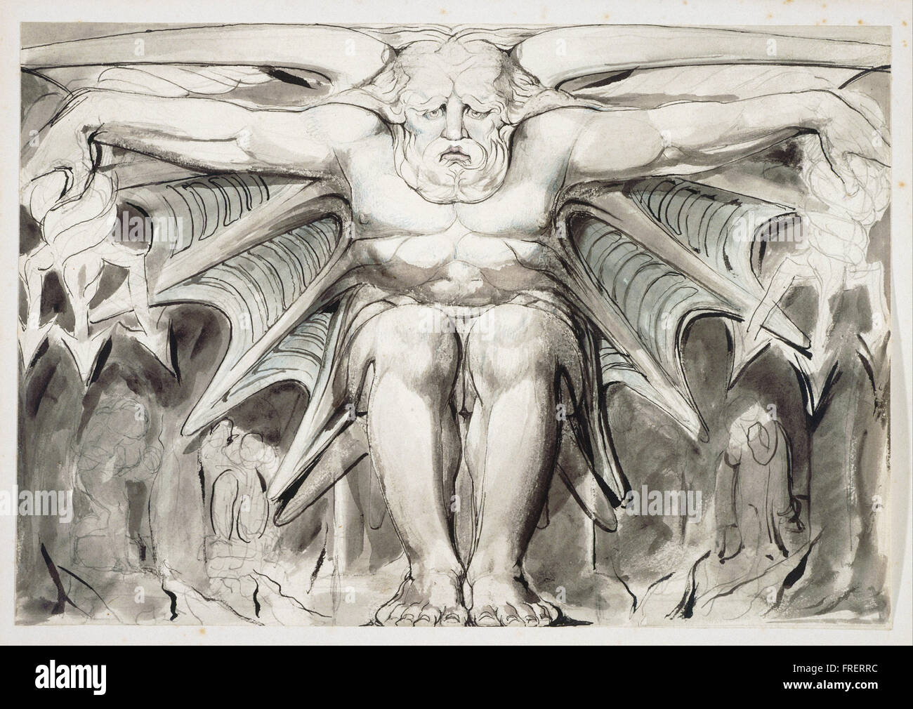 William Blake, Englisch - eine zerstörende Gottheit Stockfoto