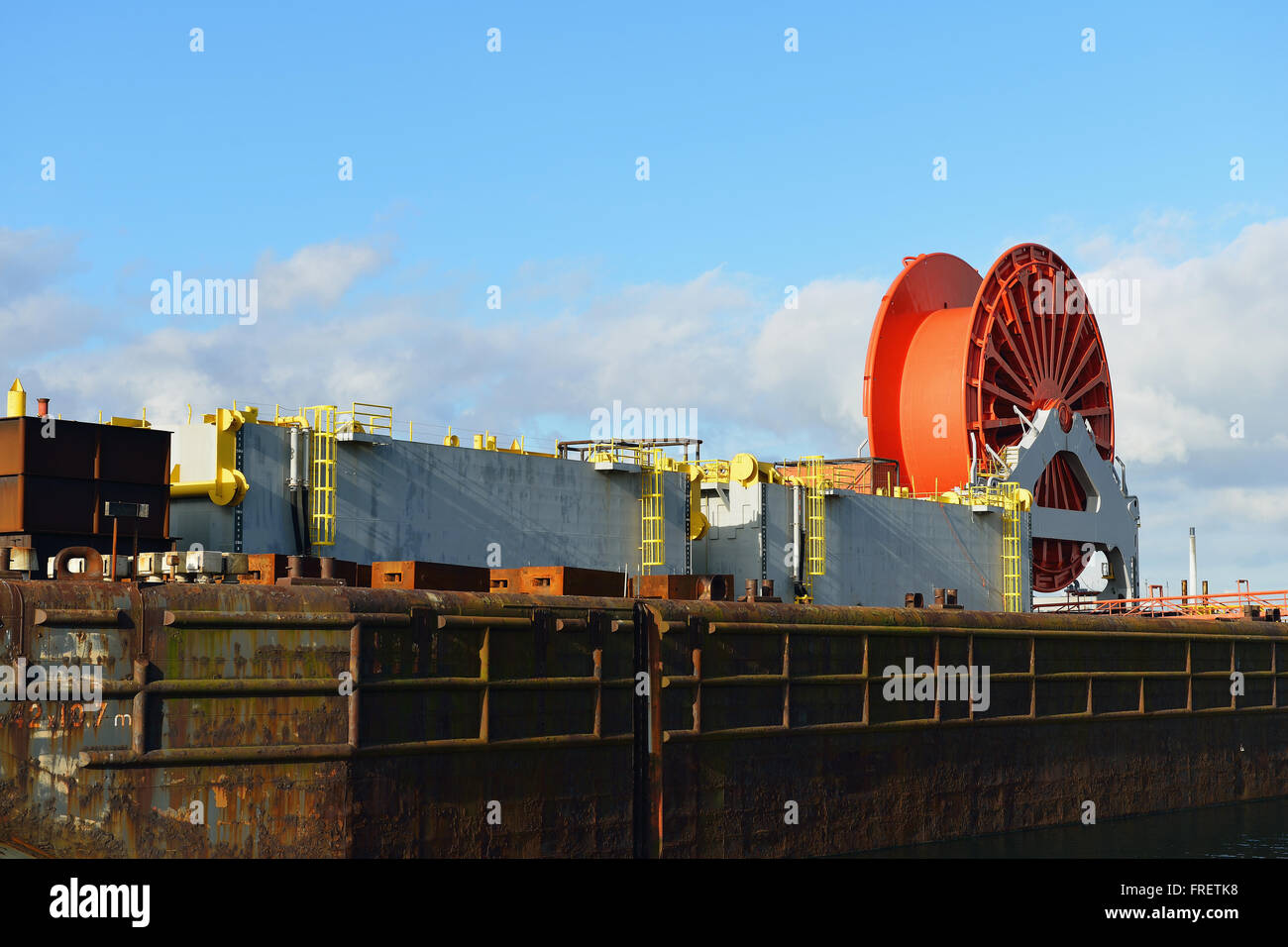 Kabel-layer Schiff Stockfoto