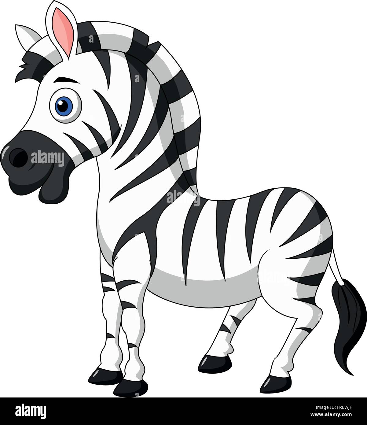 Niedliche Zebra Cartoon Stock Vektorgrafik Alamy