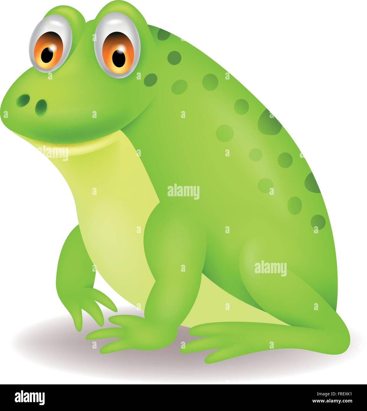 Niedliche Frosch Cartoon Stock Vektorgrafik Alamy