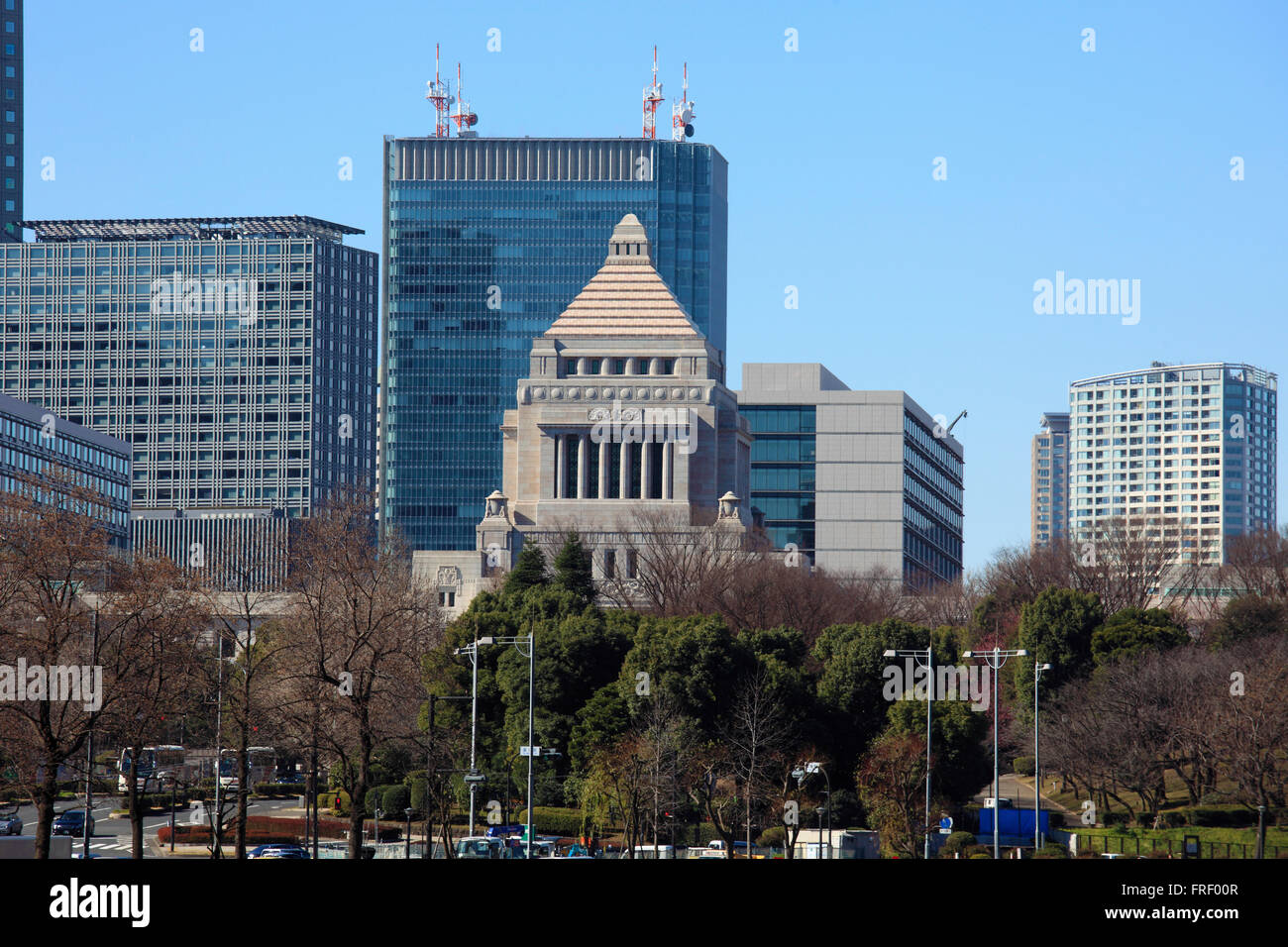 Japan, Tokio, National Diet, Parlament, Stockfoto