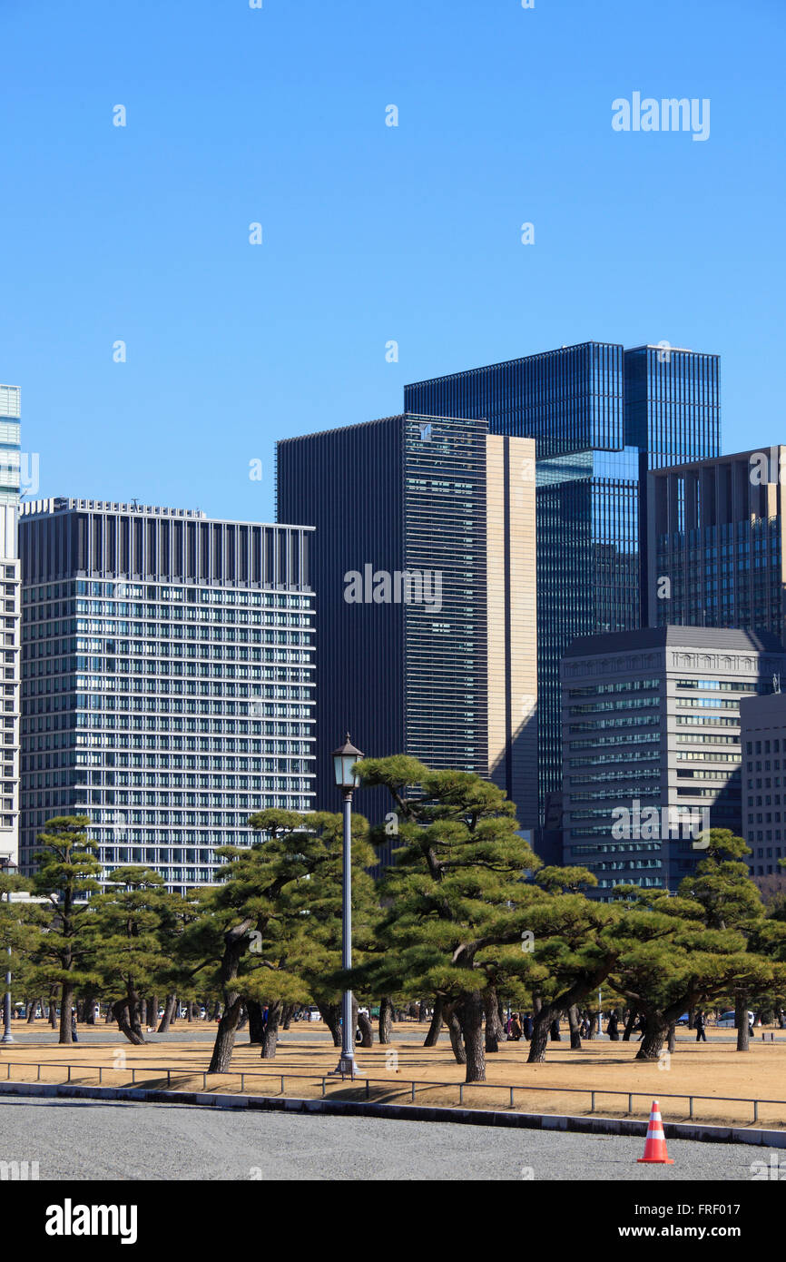 Japan, Tokio, Marunouchi, Skyline, zentraler Geschäftsbezirk, Stockfoto