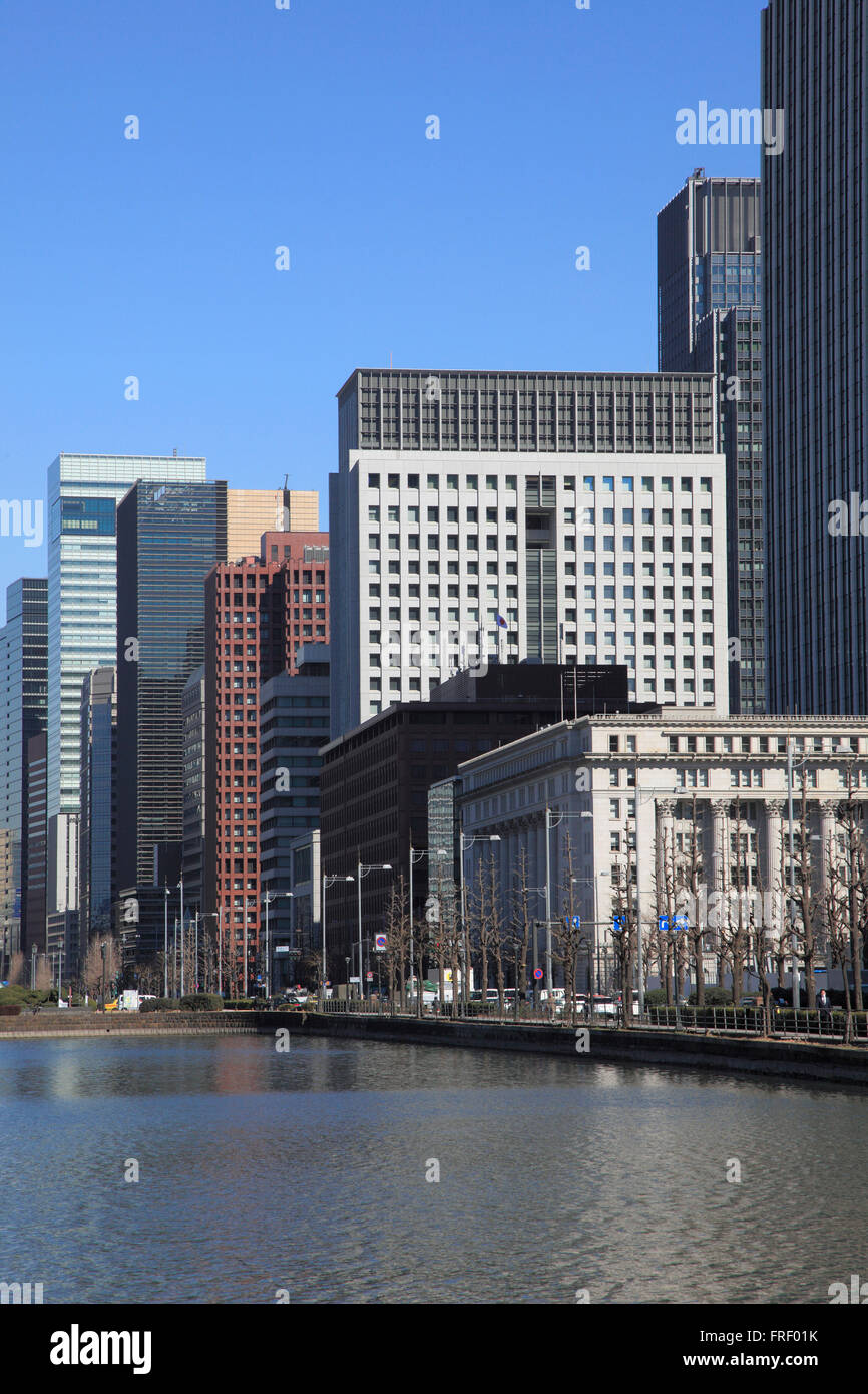 Japan, Tokio, Marunouchi, Skyline, zentraler Geschäftsbezirk, Stockfoto