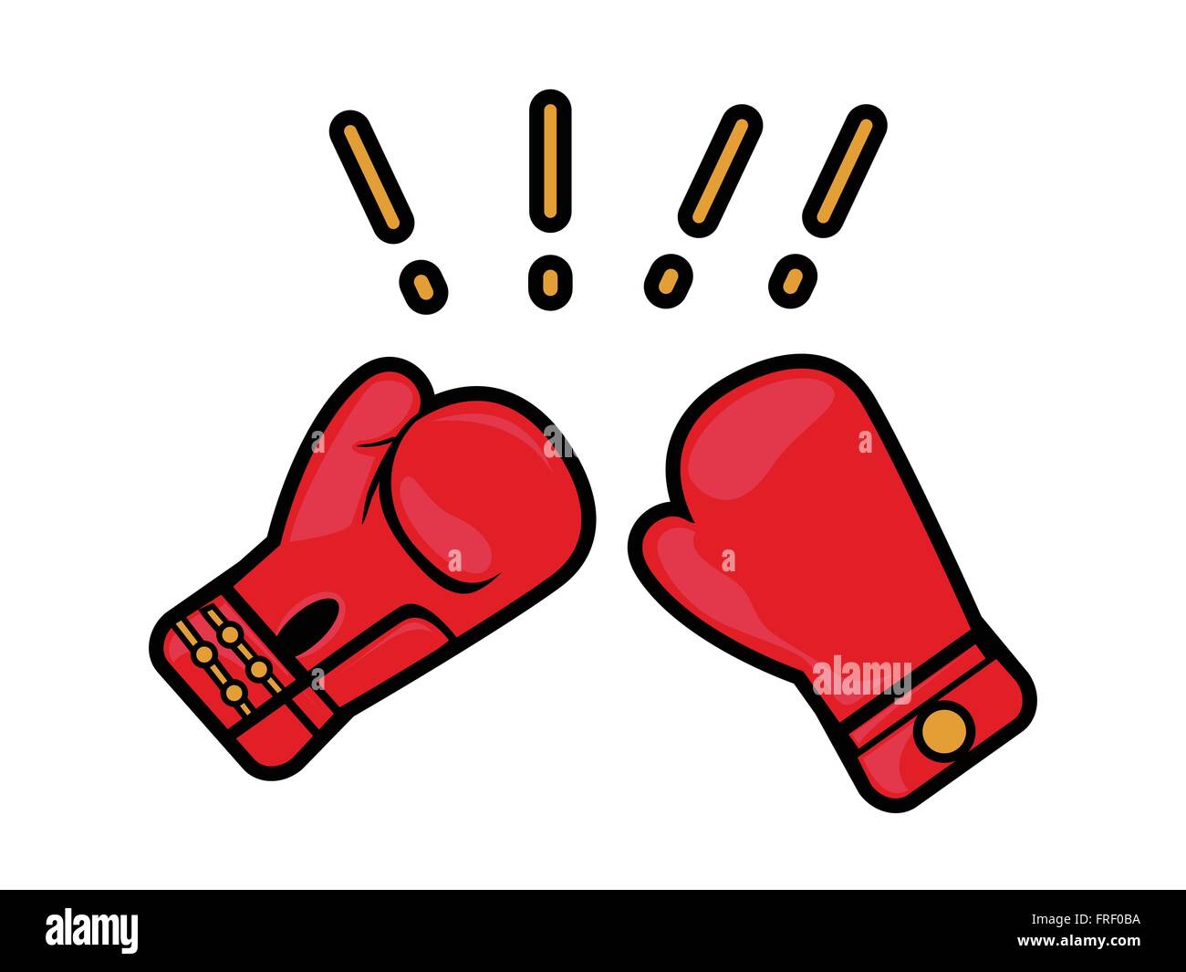 Paar rote cartoon Boxhandschuhe Stock-Vektorgrafik - Alamy