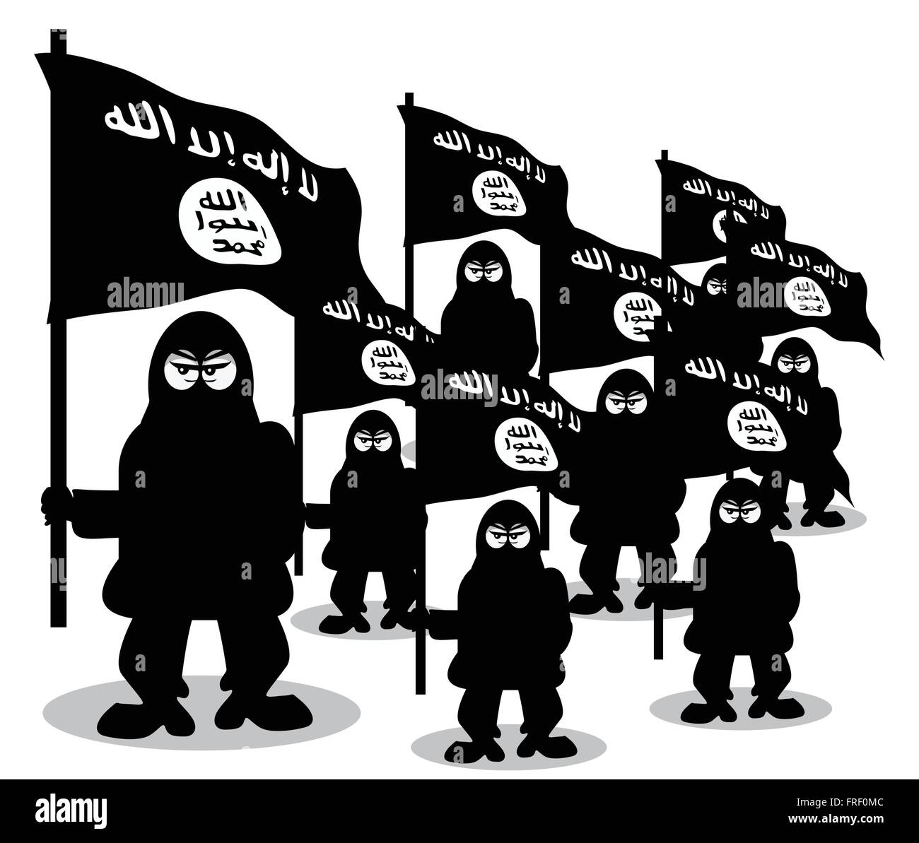 ISIS Terrororganisation Cartoon Illustration Stock-Vektorgrafik - Alamy