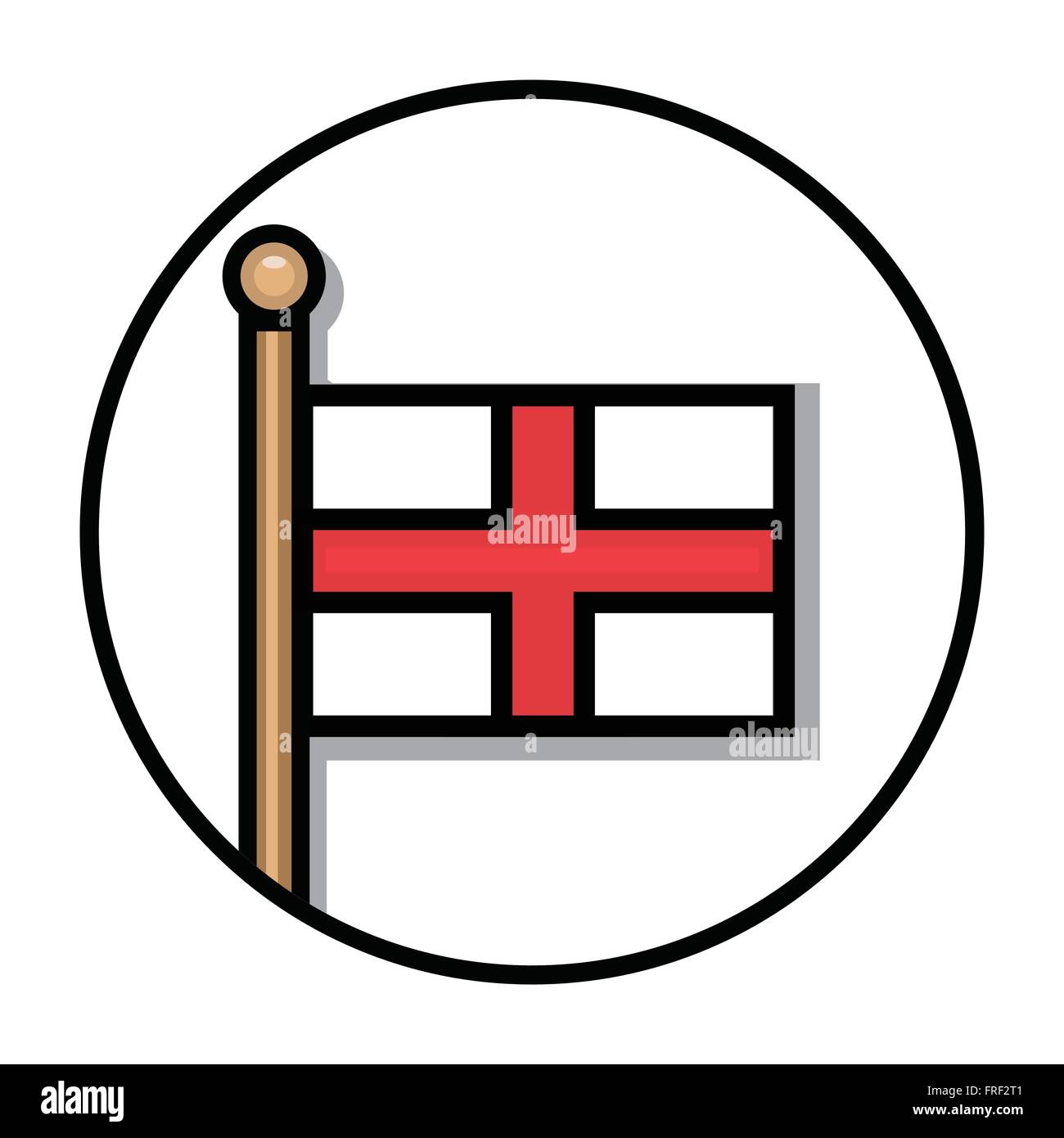 Flache England Flagge: Vektor Icon Stock Vektor