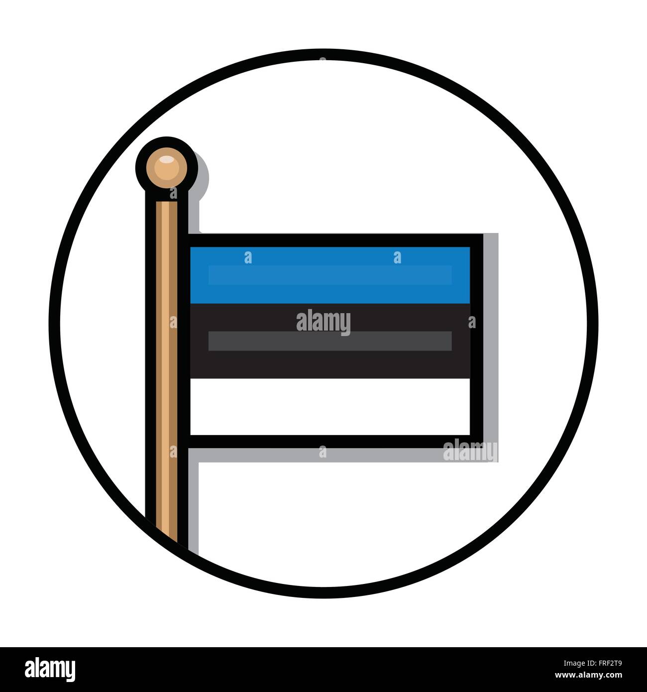 Flache Estland Flagge: Vector Stock Vektor