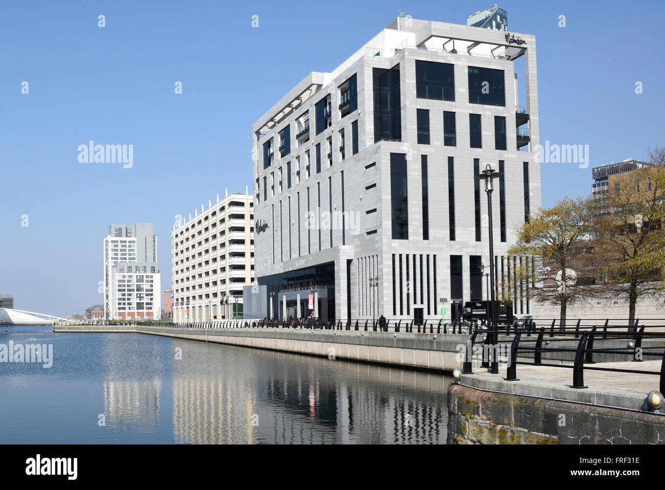 Malmaison Liverpool, 7 William Jessop übrigens Liverpool L3 1QZ. Malmaison der erste speziell gebaute Hotel ist ein beeindruckendes elf Shop Stockfoto