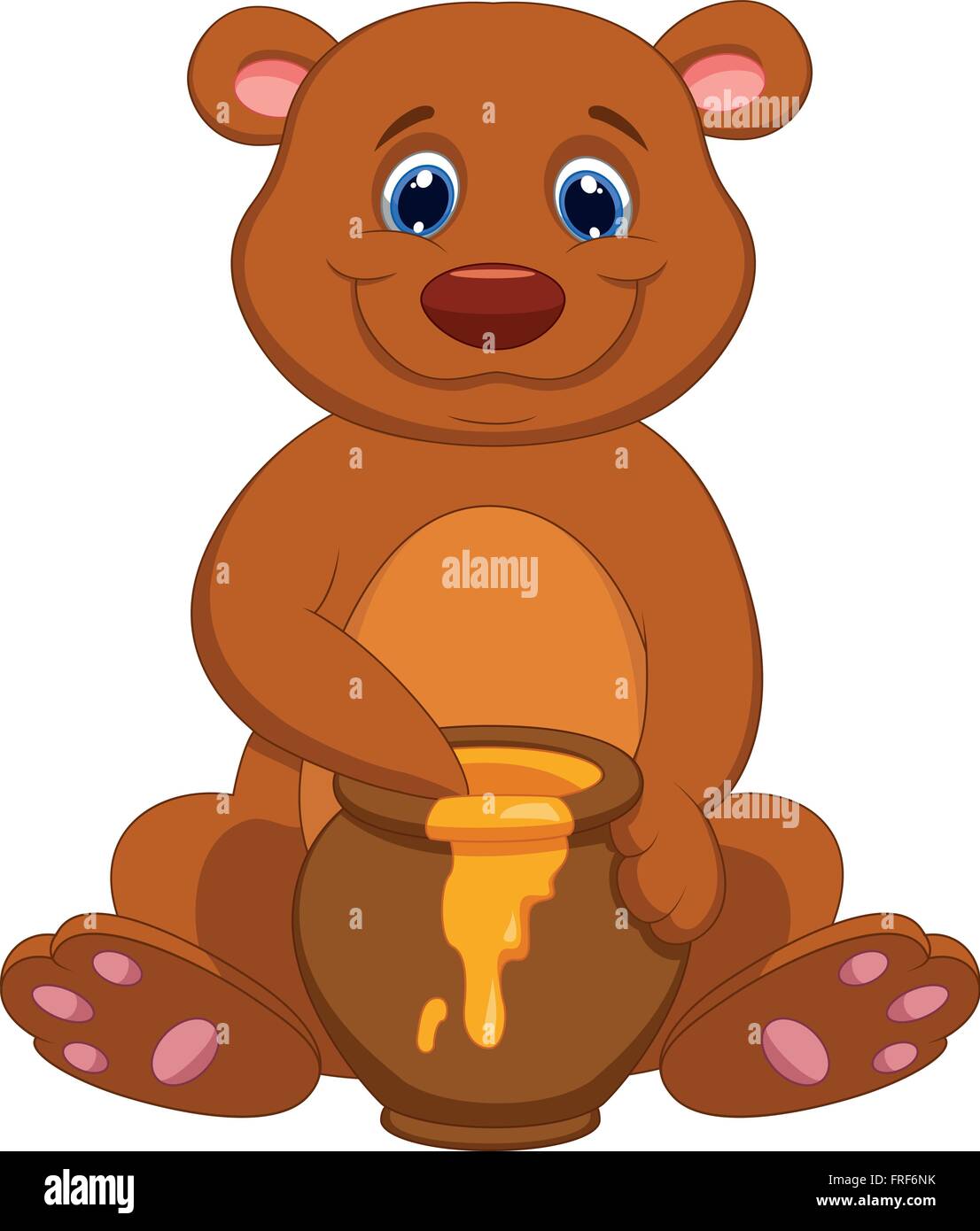 Susse Bar Honig Essen Stock Vektorgrafik Alamy