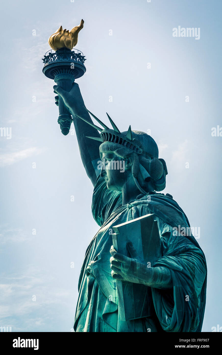 Die Statue of Liberty, Liberty Island, New York City, USA. Stockfoto
