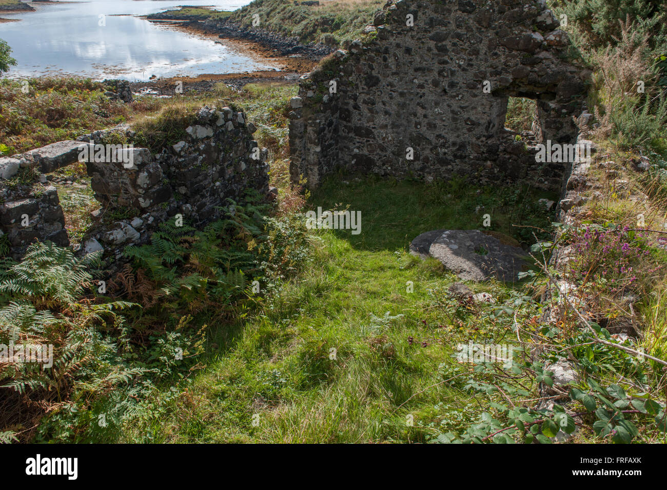 Cruck Mühle am Cragaig auf der Insel Ulva Schottland Stockfoto