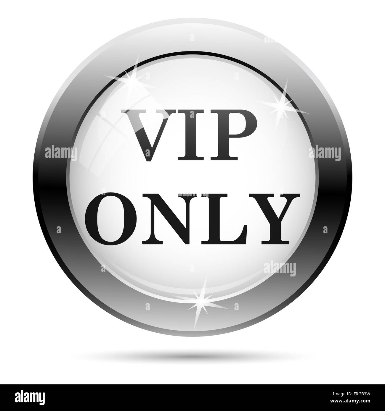 Metallische Symbol mit schwarzen Design auf weißem Glas Hintergrund Stockfoto