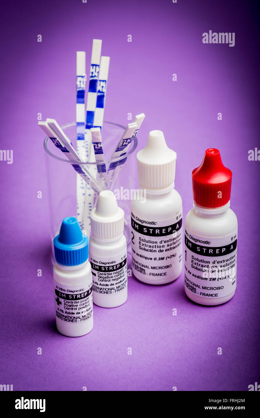 Streptotest, diagnostischen Test, um zu bestimmen, die Ursache der