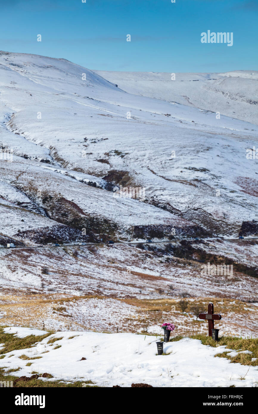 Im Speicher Kreuz im Brecon Beacons National Park, Wales uk Stockfoto