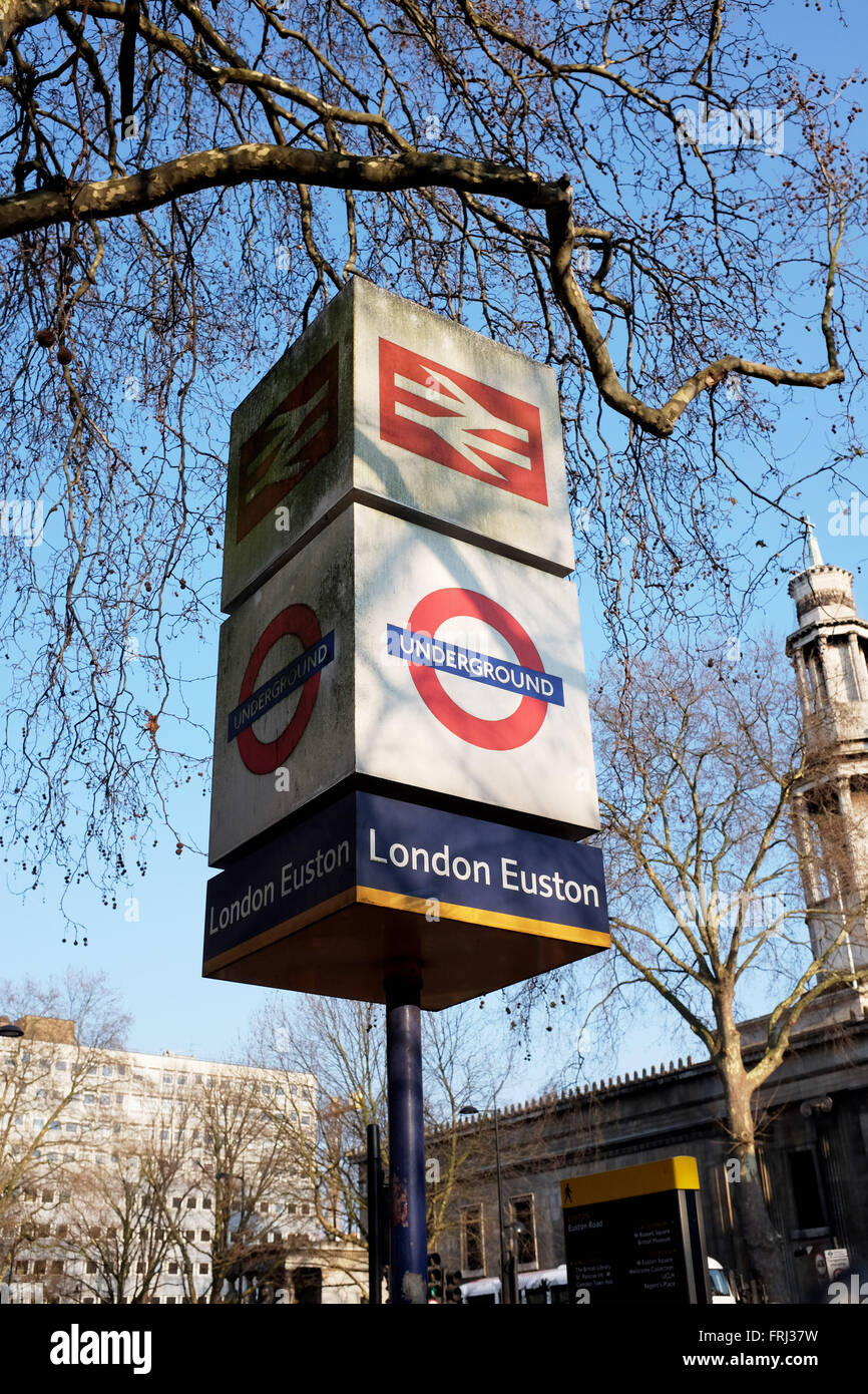 Euston Bahnhof Euston Road London UK Stockfoto