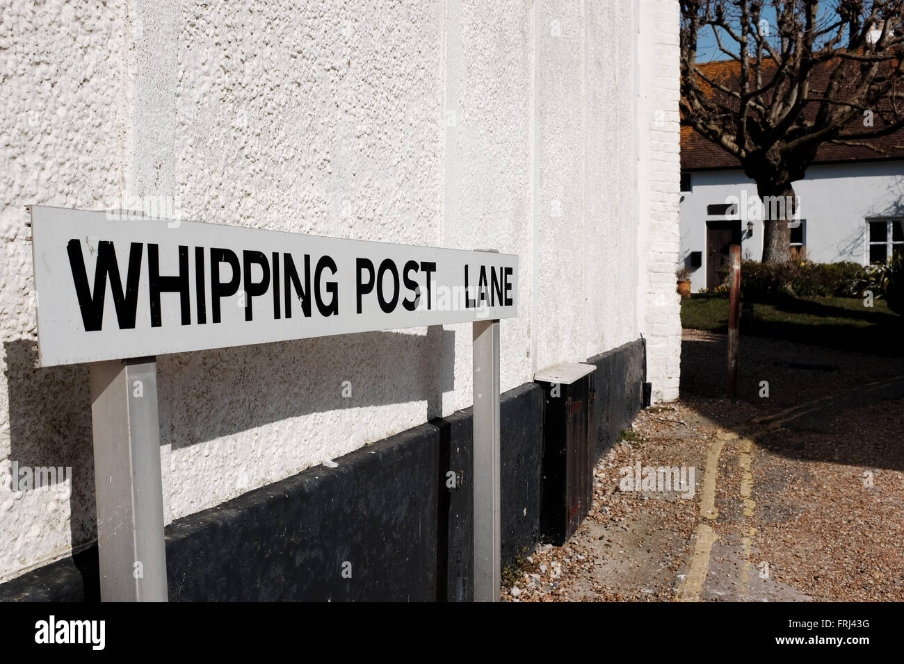 Whipping Post Lane Weltumrundung in der Nähe von Brighton East Sussex UK Stockfoto