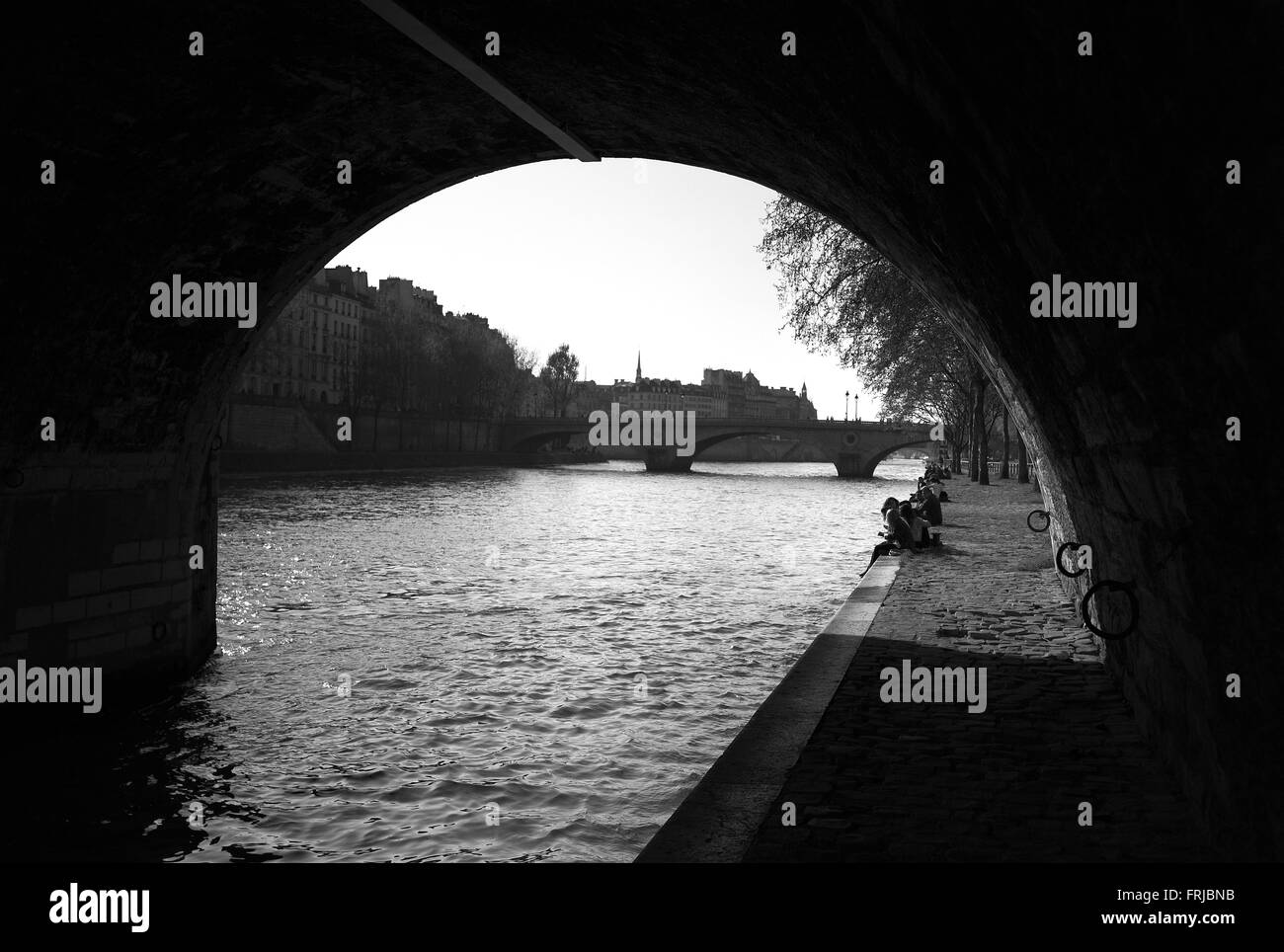 Quai des Celestins von Pont Marie, Paris Stockfoto